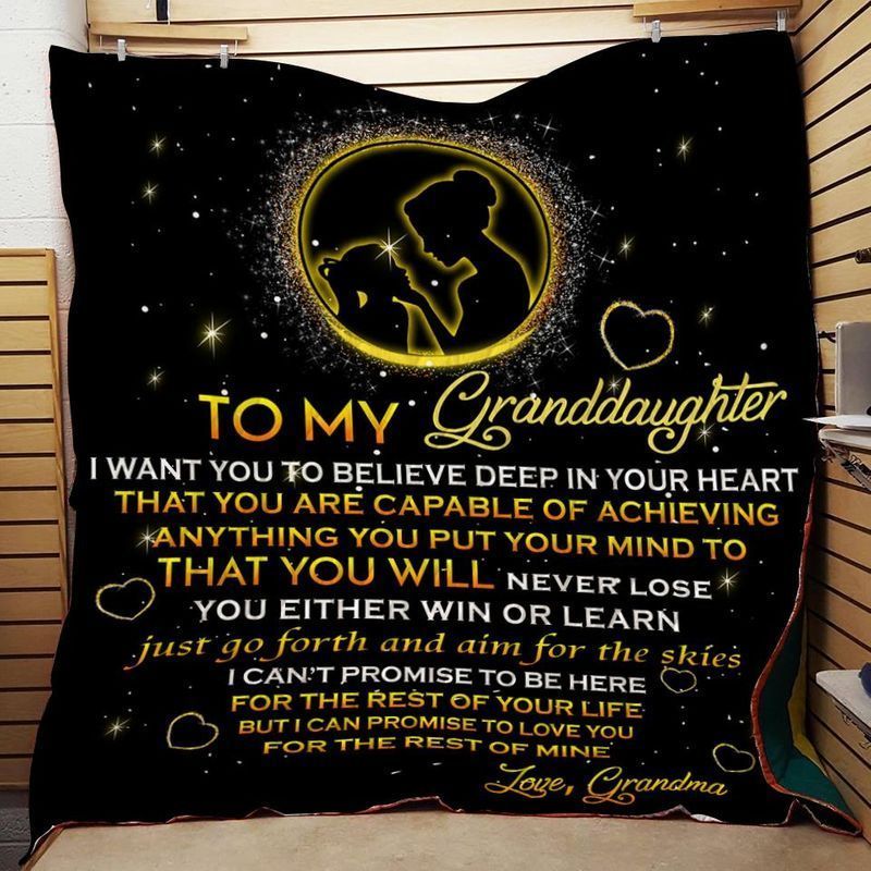To My Granddaughter Sherpa Fleece Blanket