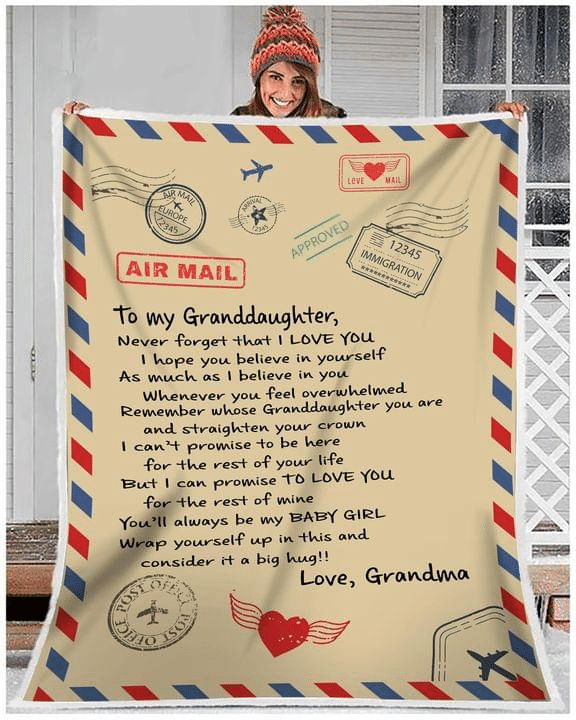 To My Granddaughter Always Be My Baby Girl Soft Fleece Blanket