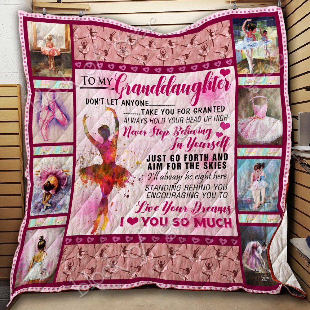 To My Granddaughter Ballet Quilt Thh1255Sc1 Dhc11122823Dd