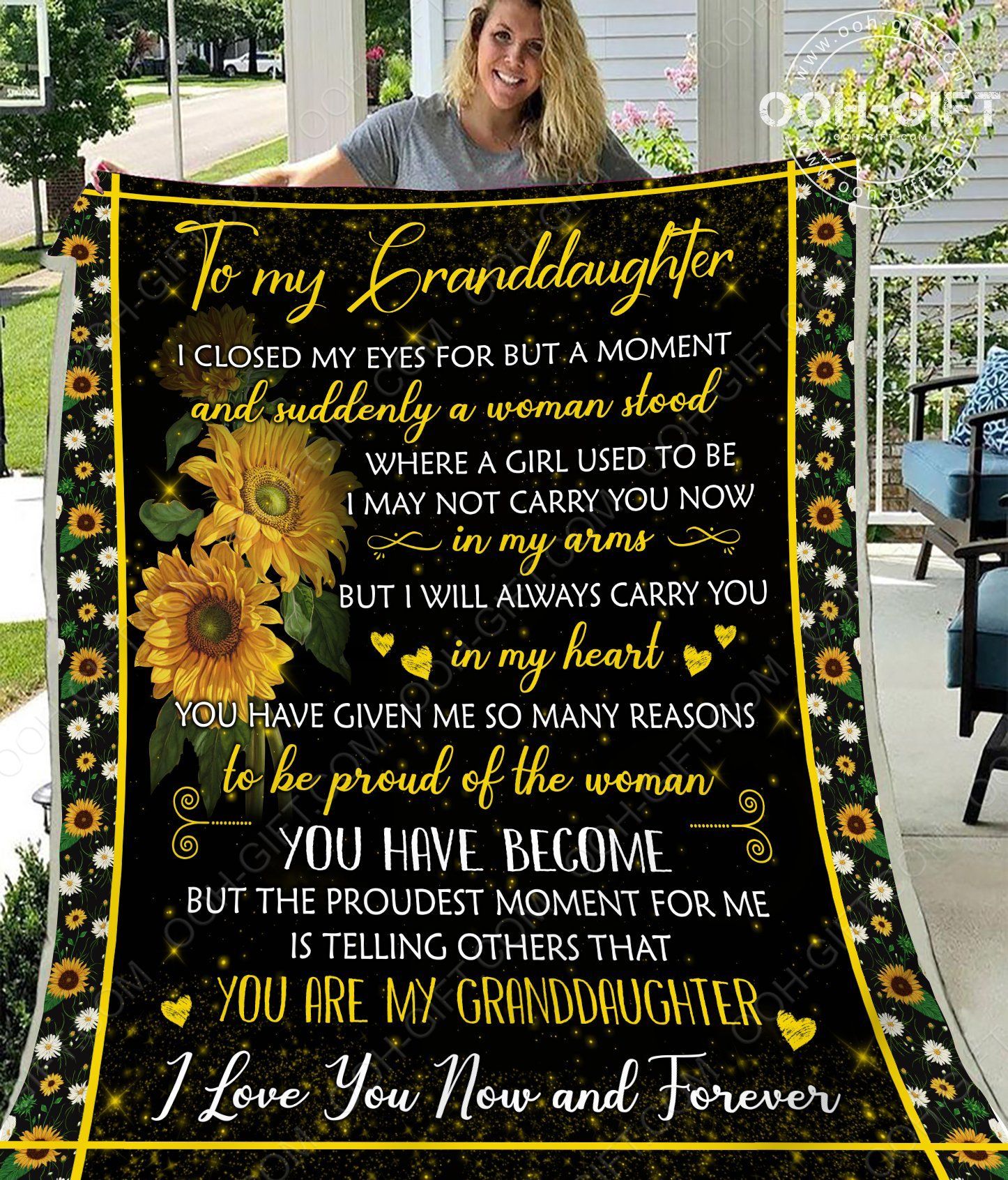 To My Granddaughter Sherpa Fleece Blanket