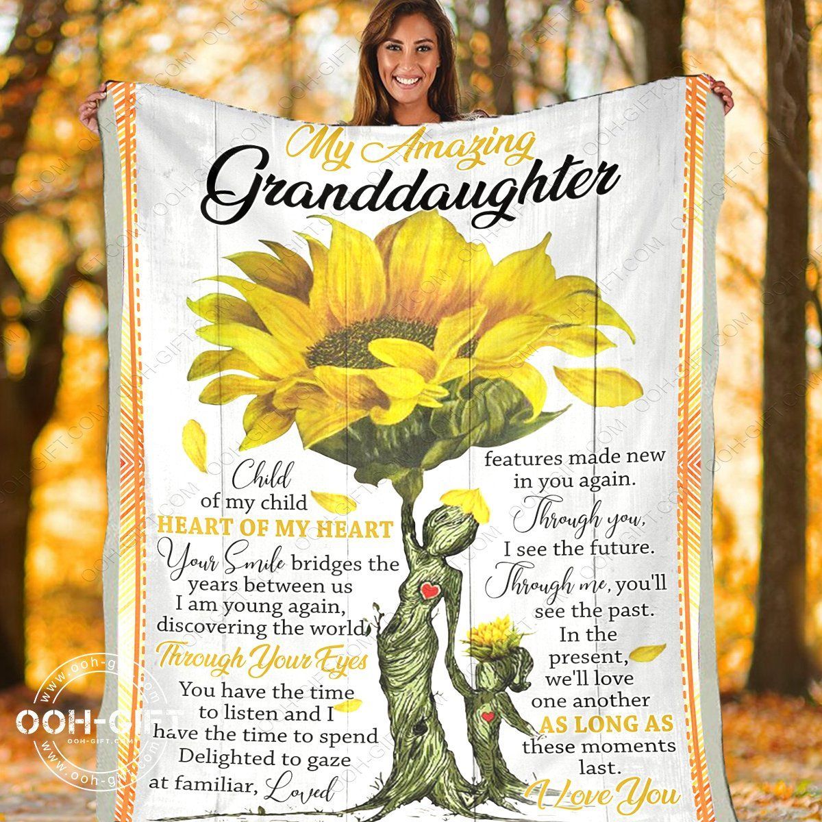 To My Granddaughter Sherpa Fleece Blanket