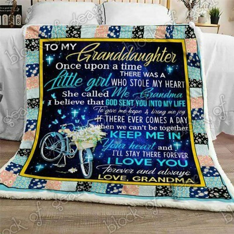 To My Granddaughter Sherpa Fleece Blanket