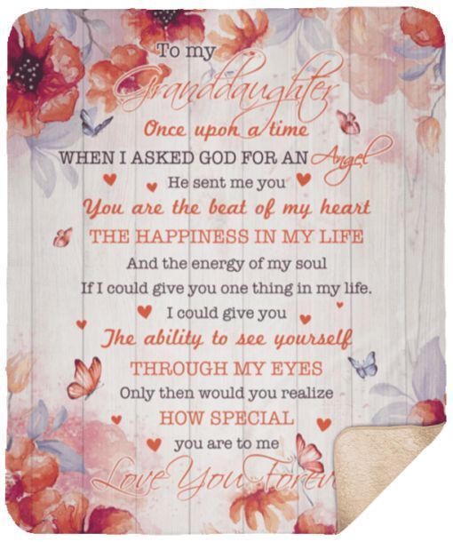 To My Granddaughter Sherpa Fleece Blanket