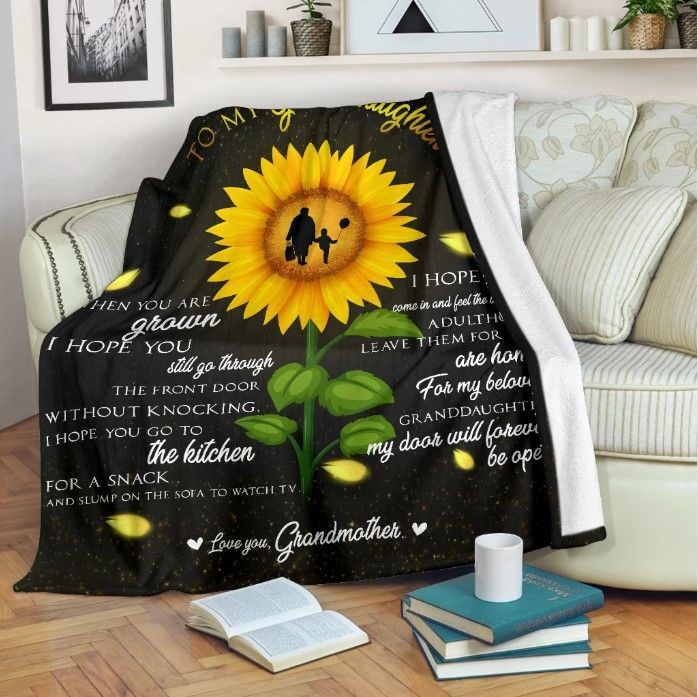 To My Granddaughter Sherpa Fleece Blanket