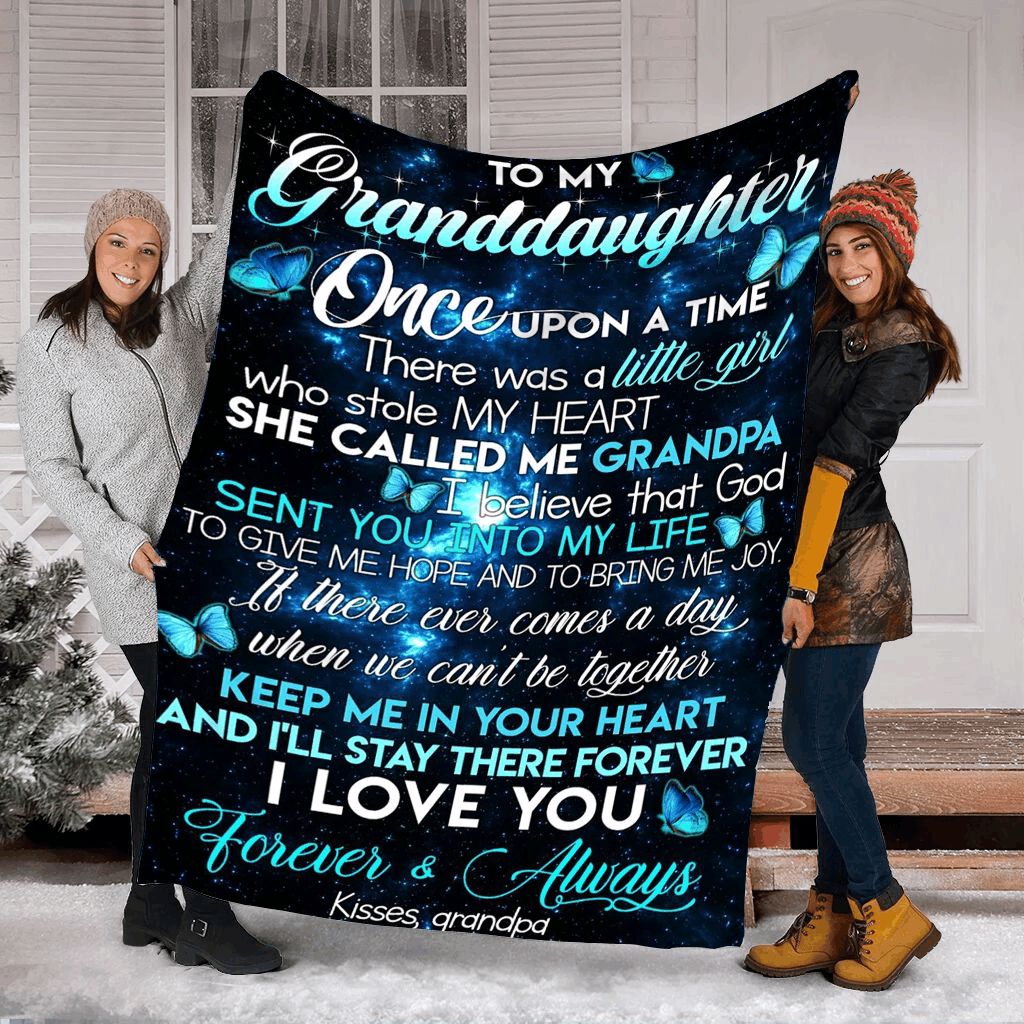 To My Granddaughter Sherpa Fleece Blanket