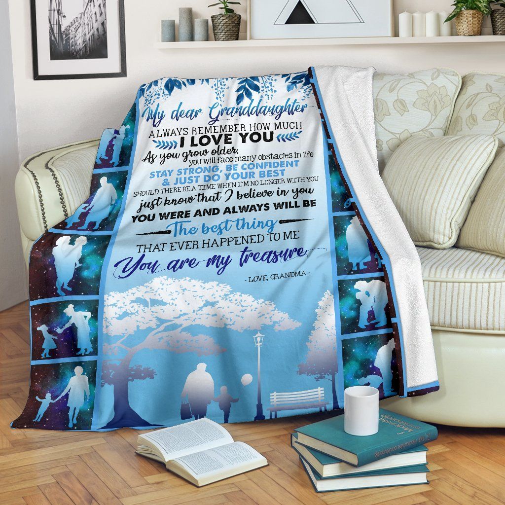 To My Granddaughter Sherpa Fleece Blanket