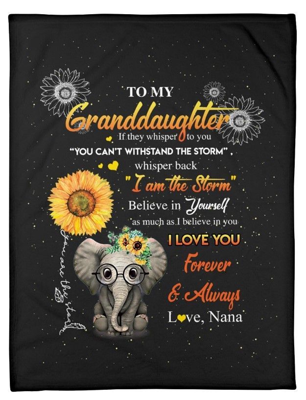 To My Granddaughter Sherpa Fleece Blanket