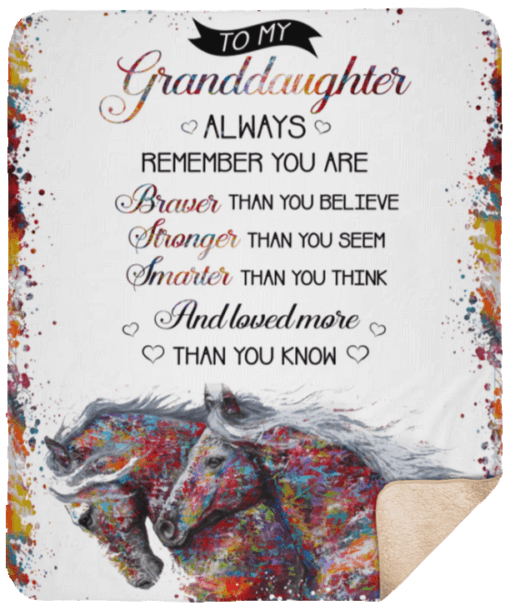 To My Granddaughter Sherpa Fleece Blanket