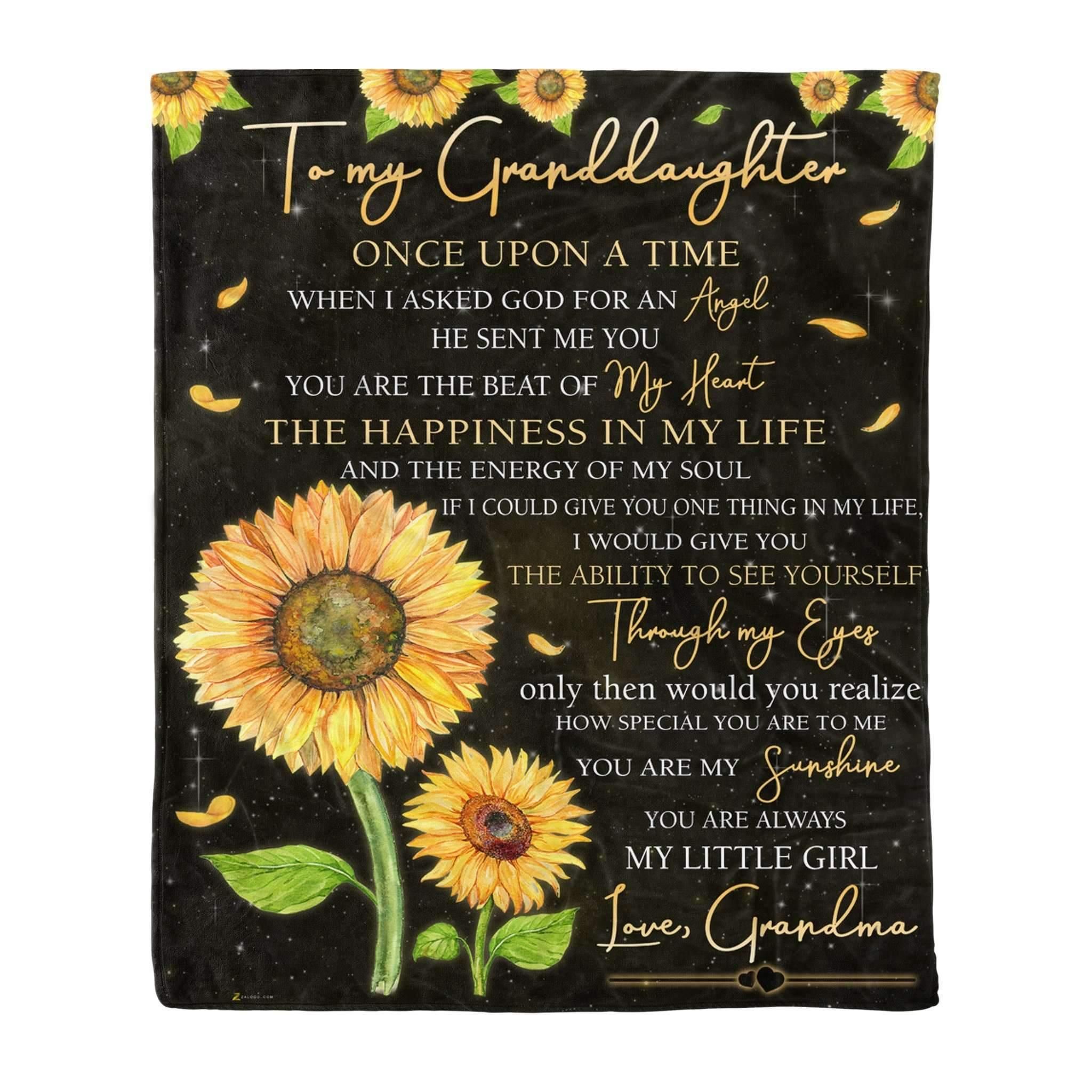 To My Granddaughter Sherpa Fleece Blanket