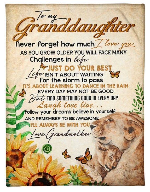 To My Granddaughter Sherpa Fleece Blanket