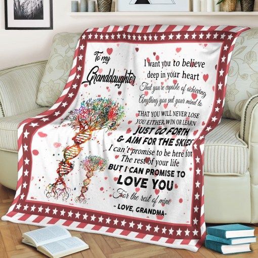 To My Granddaughter Sherpa Fleece Blanket