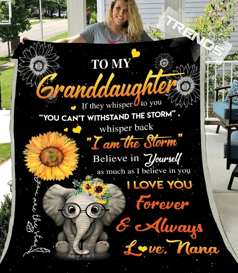 To My Granddaughter Sherpa Fleece Blanket