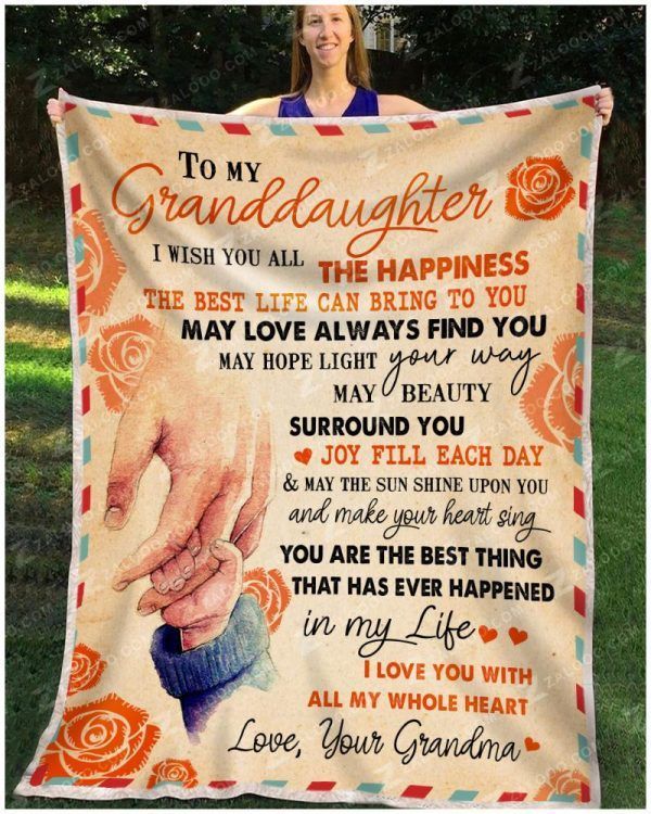 To My Granddaughter Sherpa Fleece Blanket