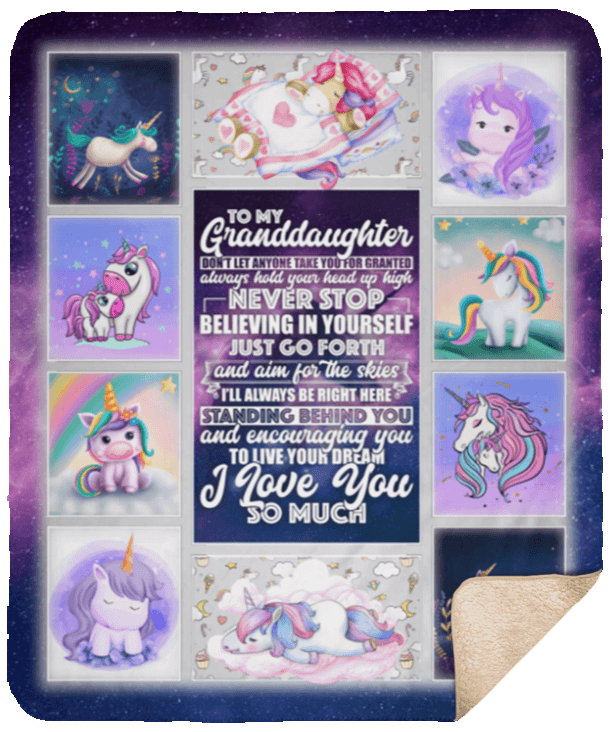 To My Granddaughter Sherpa Fleece Blanket