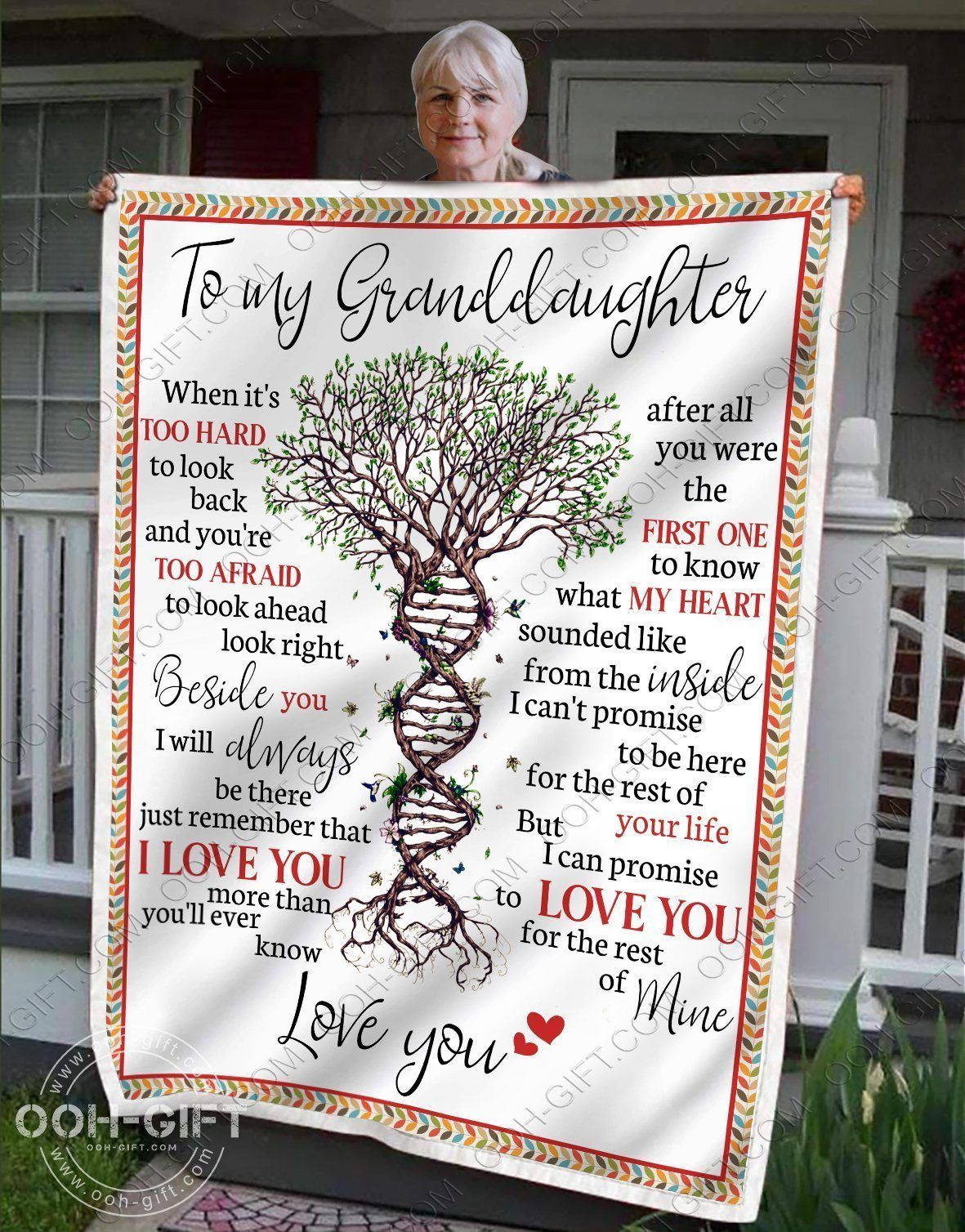 To My Granddaughter Sherpa Fleece Blanket