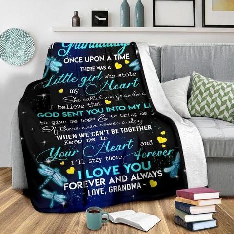 To My Granddaughter Dragonflies Sherpa Fleece Blanket