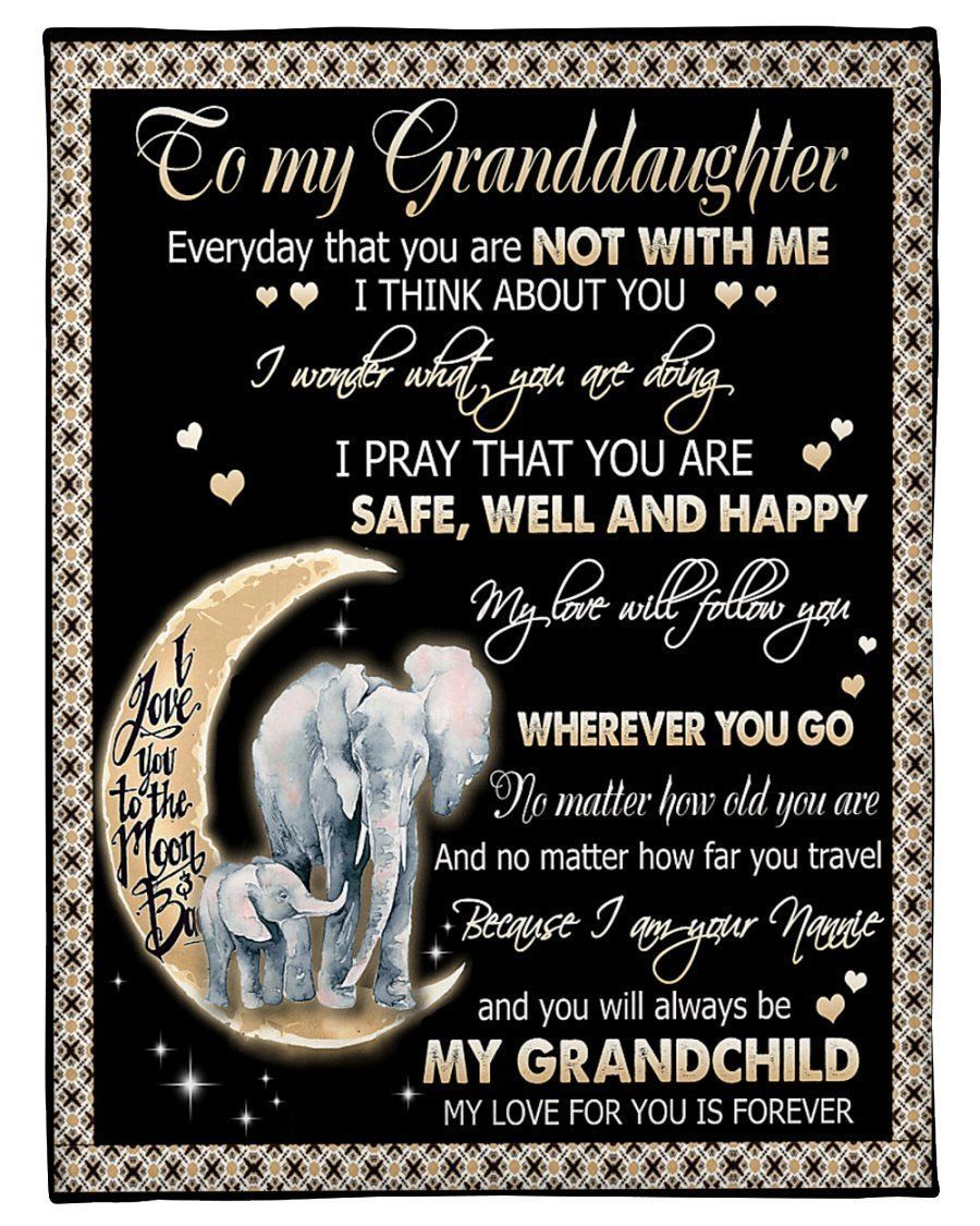 To My Granddaughter Everyday That You Are Not With Me Gifts Fleece Blanket
