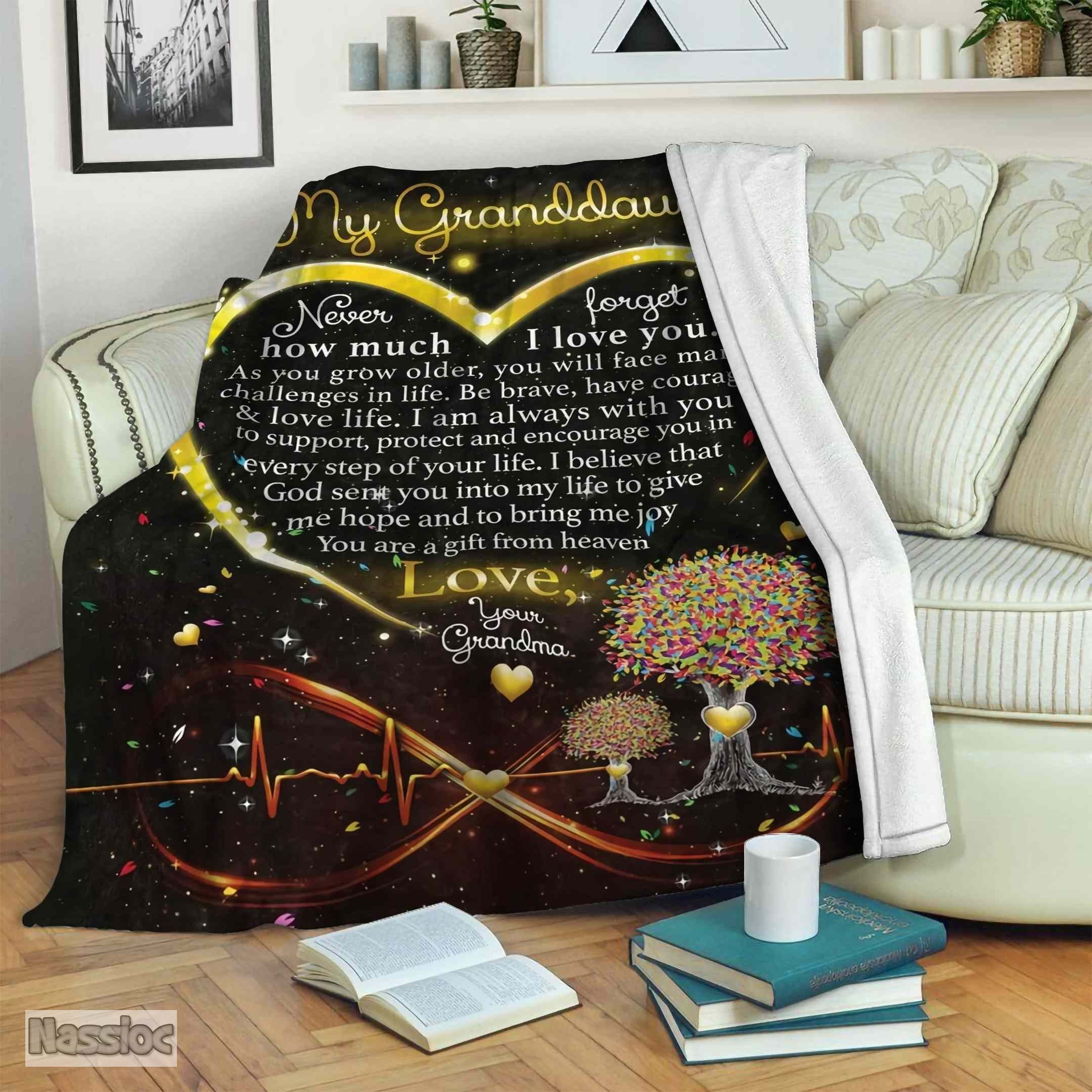 To My Granddaughter Fleece Blanket