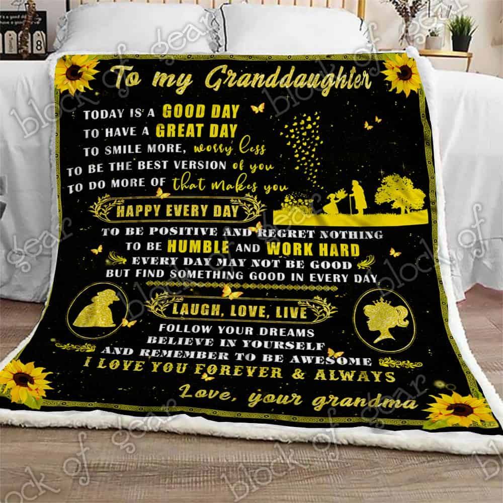 To My Granddaughter Fleece Blanket