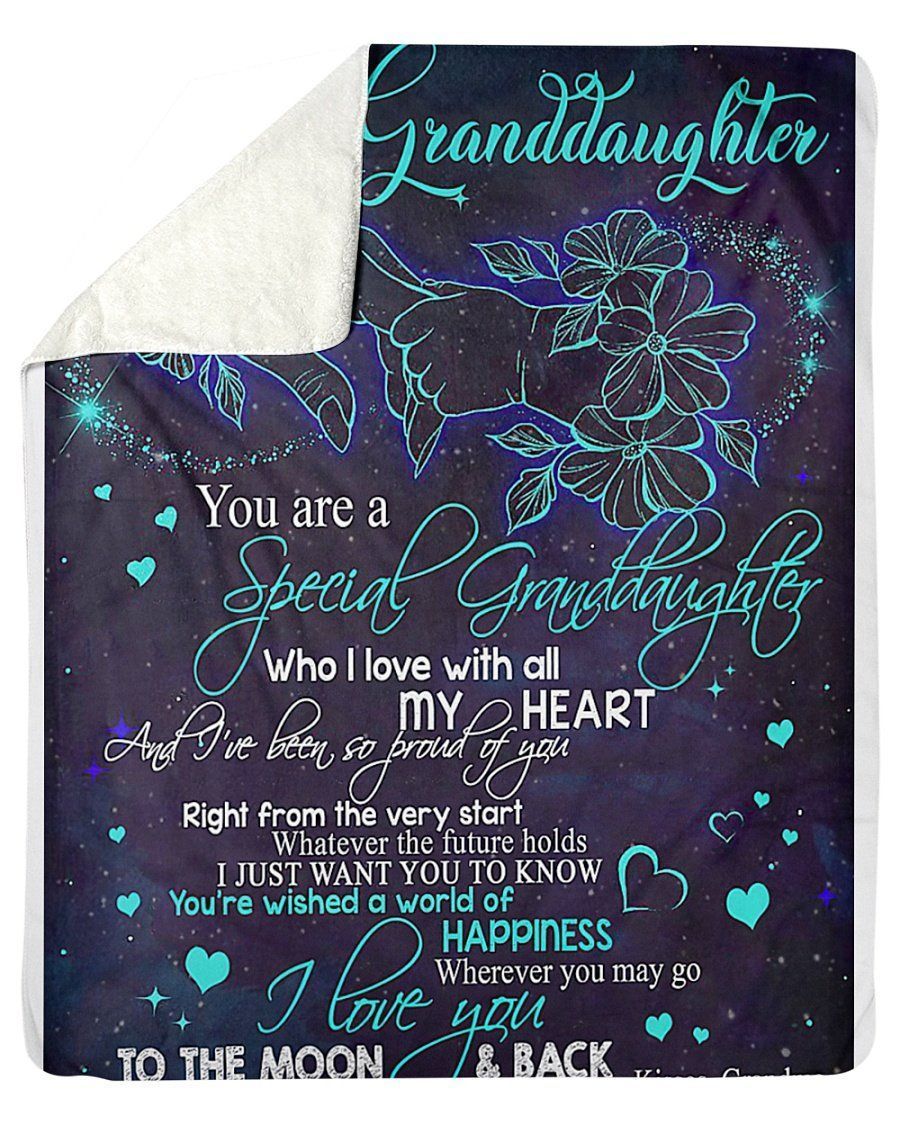 To My Granddaughter Gift Fleece Blanket