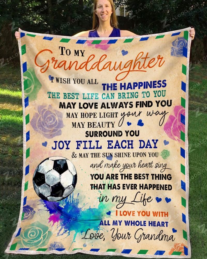 To My Granddaughter Grandma Sherpa Fleece Blanket