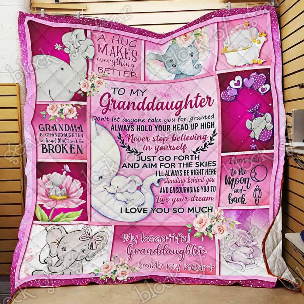 To My Granddaughter, Grandma CL14100494MDQ Quilt Blanket