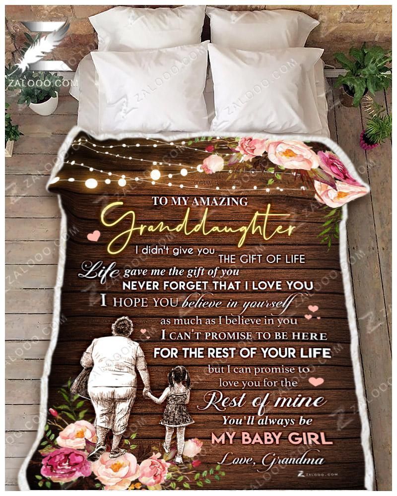 To My Granddaughter Grandma I Hope You Believe In Yourself Sherpa Fleece Blanket