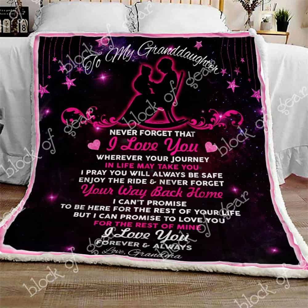 To My Granddaughter Sherpa Fleece Blanket