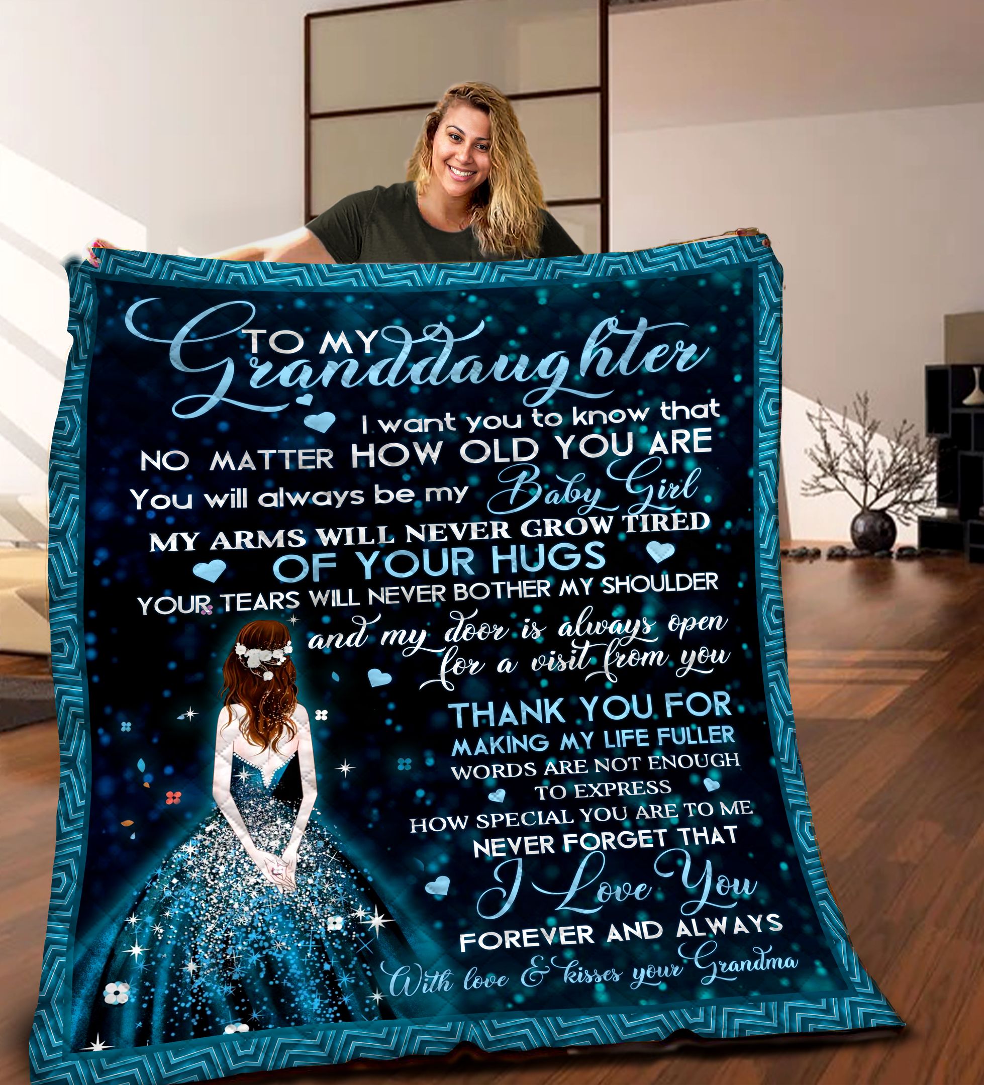 To My Granddaughter HHH181103NA Quilt Blanket