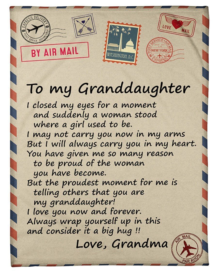 To My Granddaughter I Closed My Eyes For A Moment Fleece Blanket Fleece Blanket