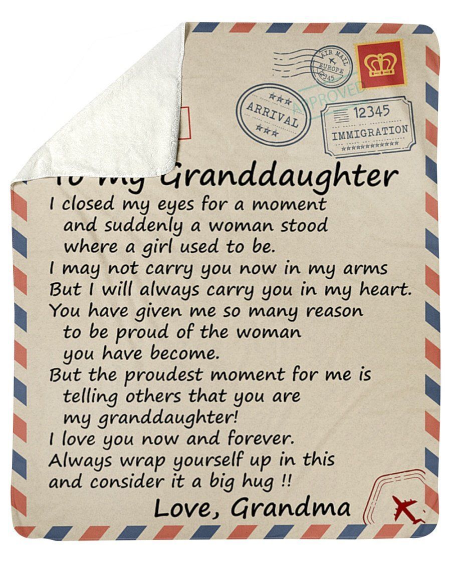 To My Granddaughter I Closed My Eyes For A Moment Fleece Blanket Sherpa Blanket