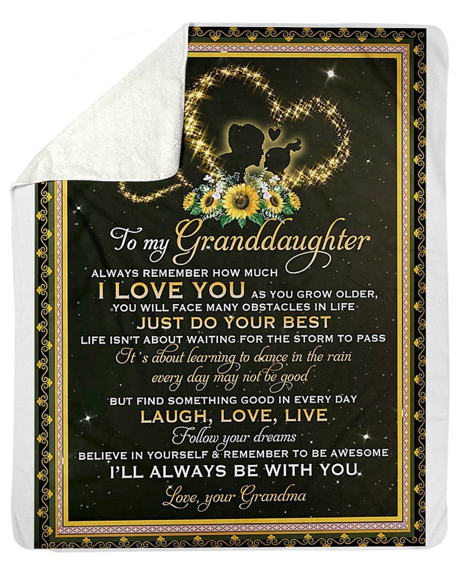 To My Granddaughter I’ll Always Be With You Fleece Blanket