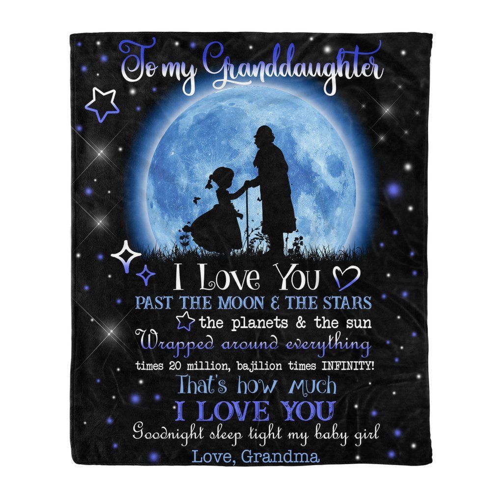 To My Granddaughter I Love You Sherpa Fleece Blanket