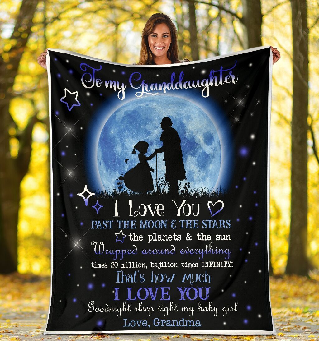 To My Granddaughter I Love You Fleece Blanket
