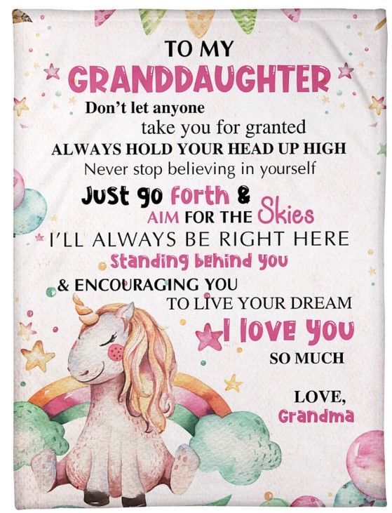 To My Granddaughter I Love You So Much Sherpa Fleece Blanket