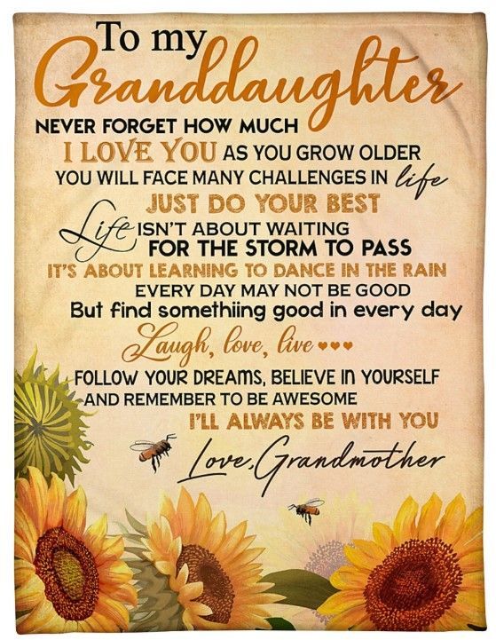 To My Granddaughter Ill Always Be With You Sherpa Fleece Blanket