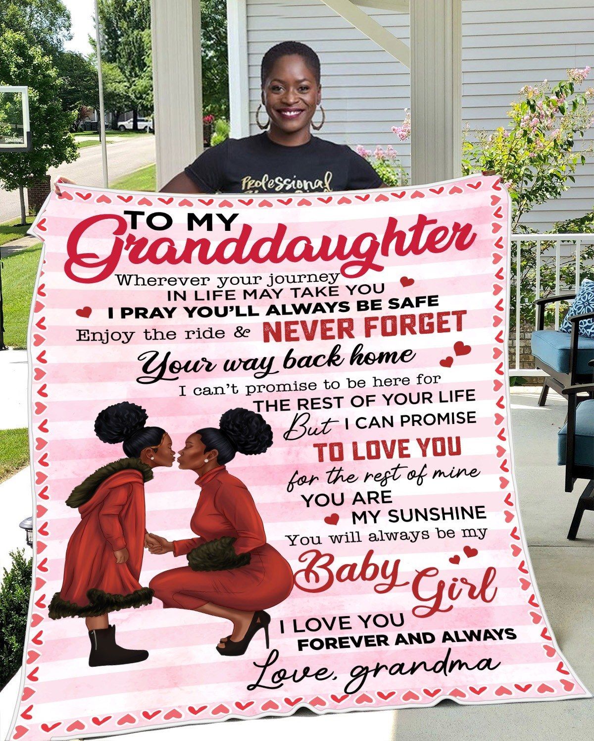 To My Granddaughter Fleece Blanket