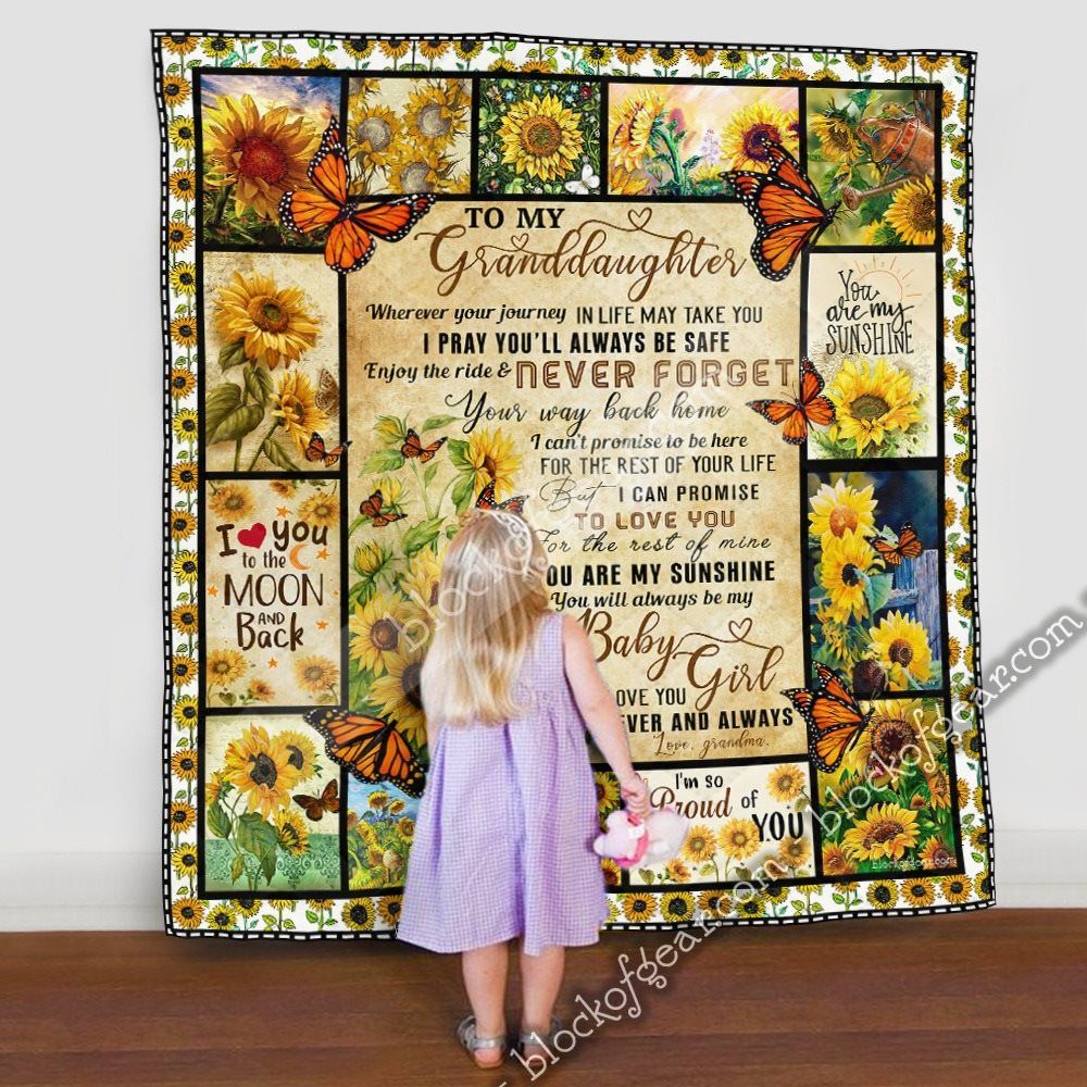 To My Granddaughter Fleece Blanket
