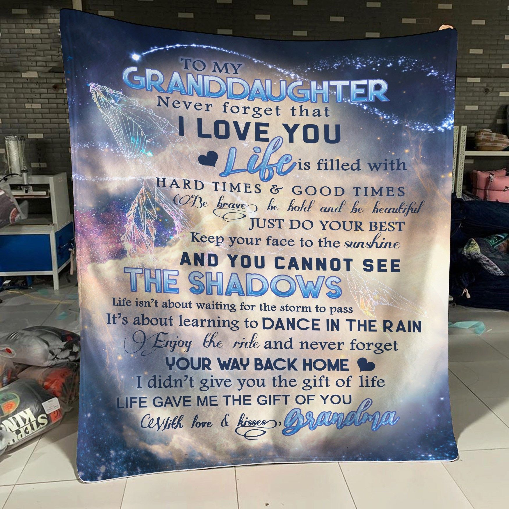 To My Granddaughter Fleece Blanket