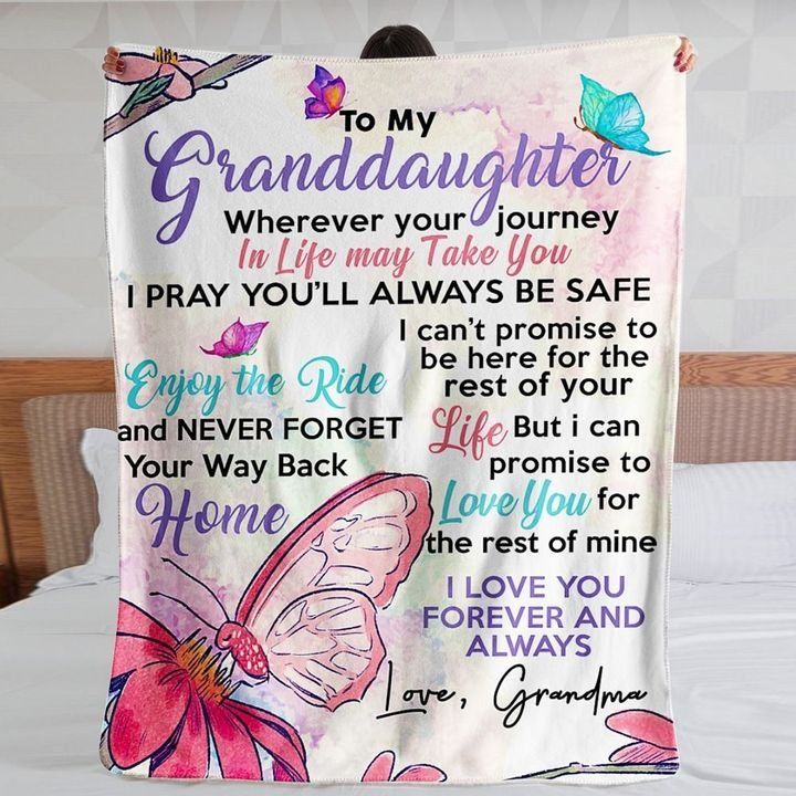 To My Granddaughter Fleece Blanket