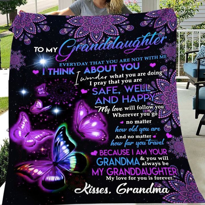 To My Granddaughter Fleece Blanket