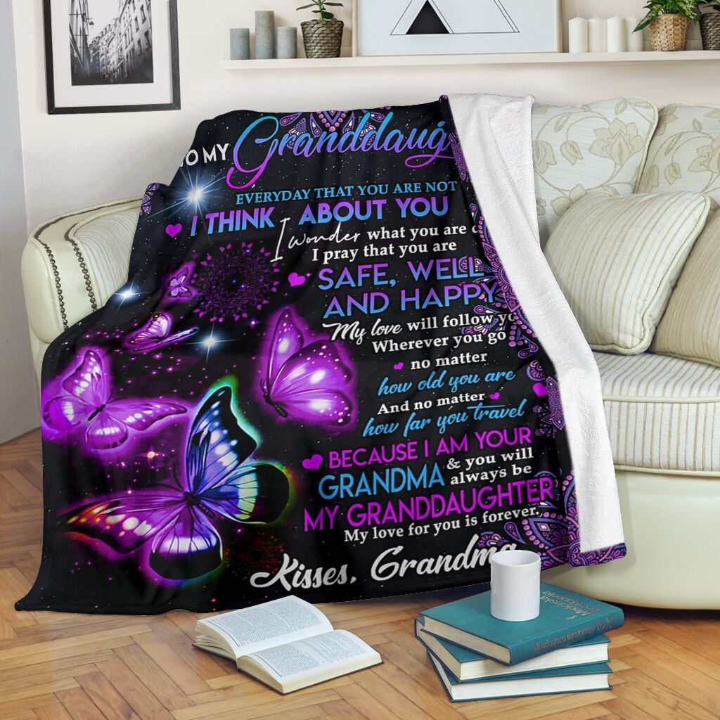 To My Granddaughter Fleece Blanket