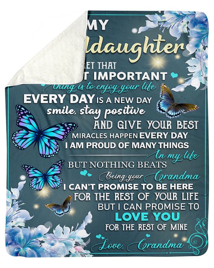 To My Granddaughter Never Forget Fleece Blanket Sherpa Blanket