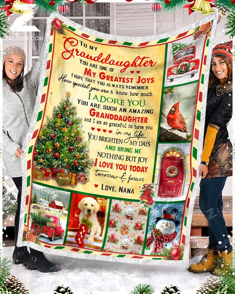 To My Granddaughter Fleece Blanket