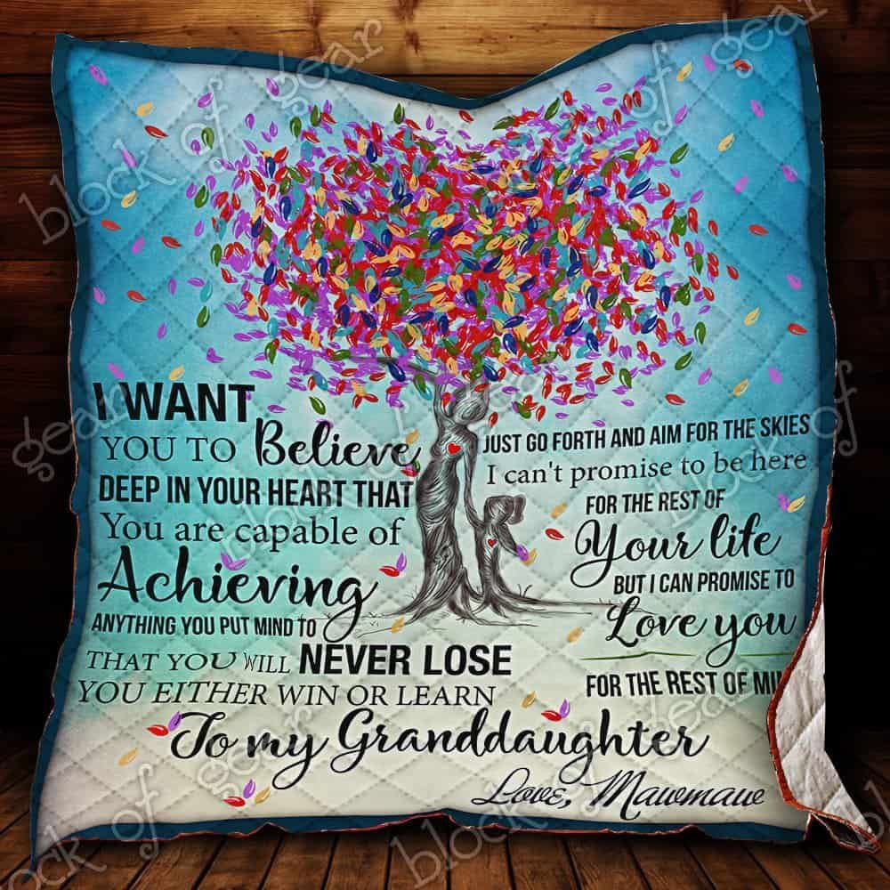 To My Granddaughter Quilt Blanket ABC24105576