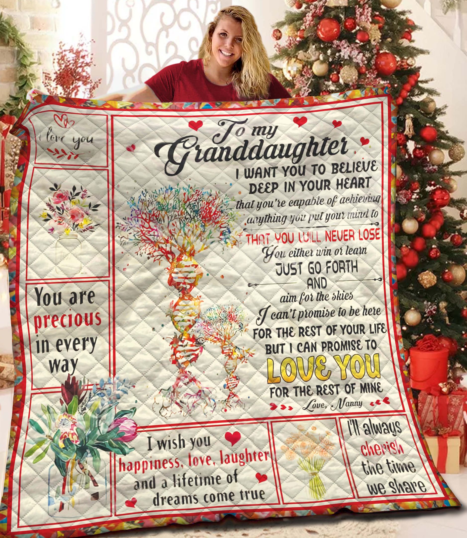 To My Granddaughter Quilt Blanket CCC26101166
