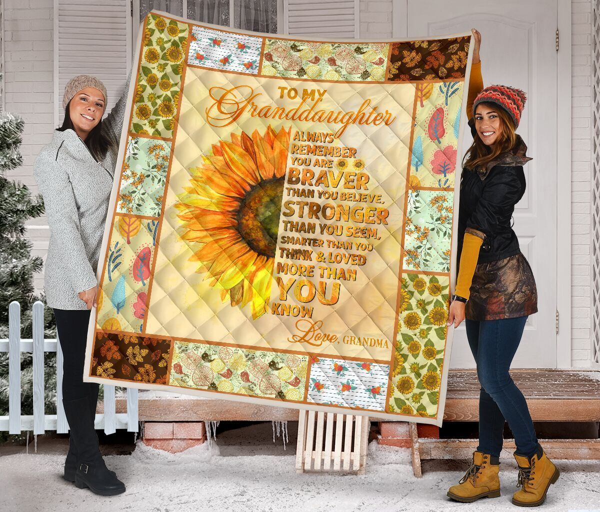 To My Granddaughter Quilt Blanket Dhc09121187Dd