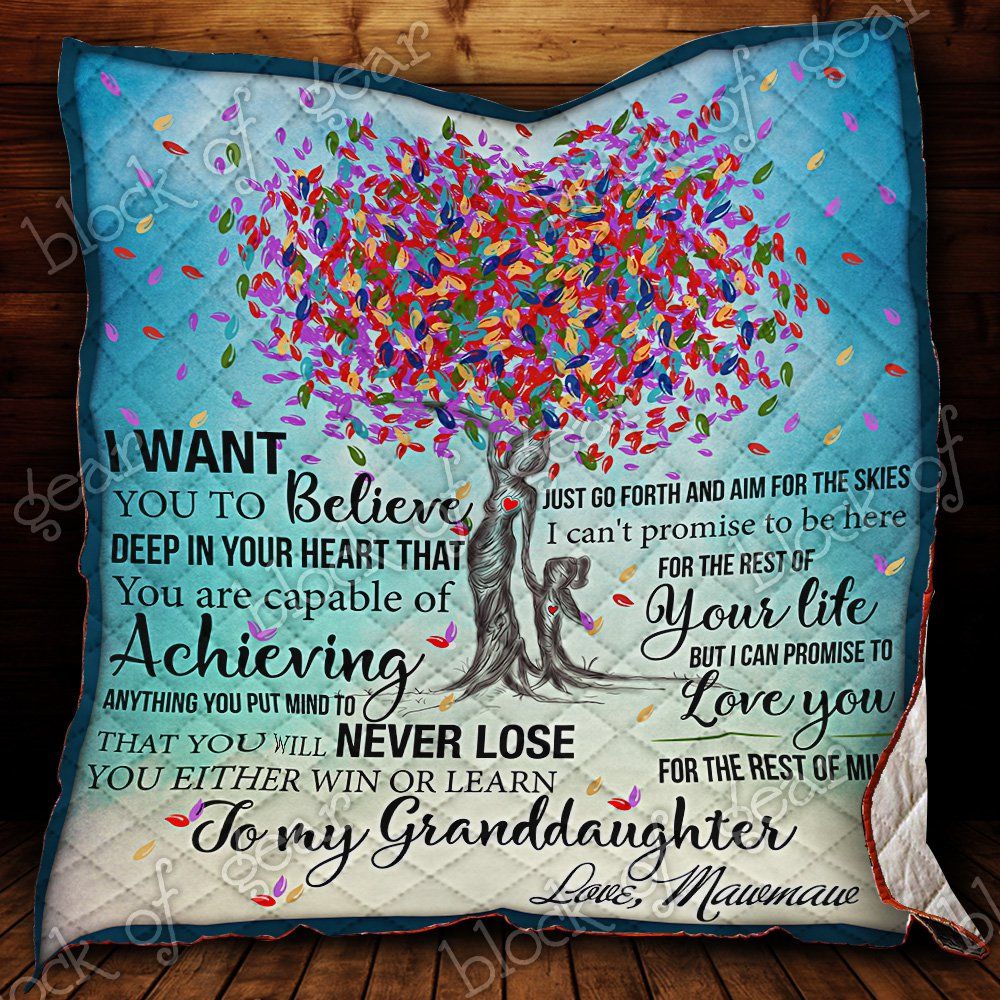 To My Granddaughter Quilt Np109Sc Dhc11123858Dd