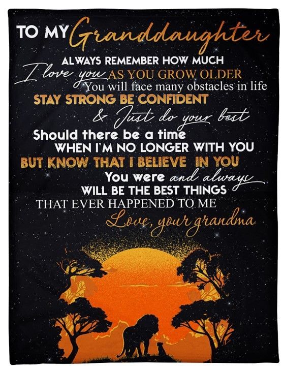 To My Granddaughter Stay Strong And Be Confident Sherpa Fleece Blanket