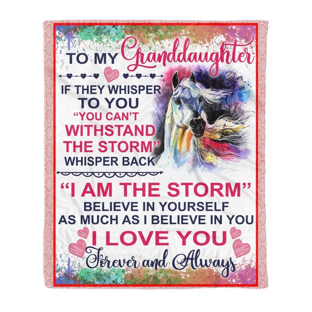 To My Granddaughter Unicorn Sherpa Fleece Blanket